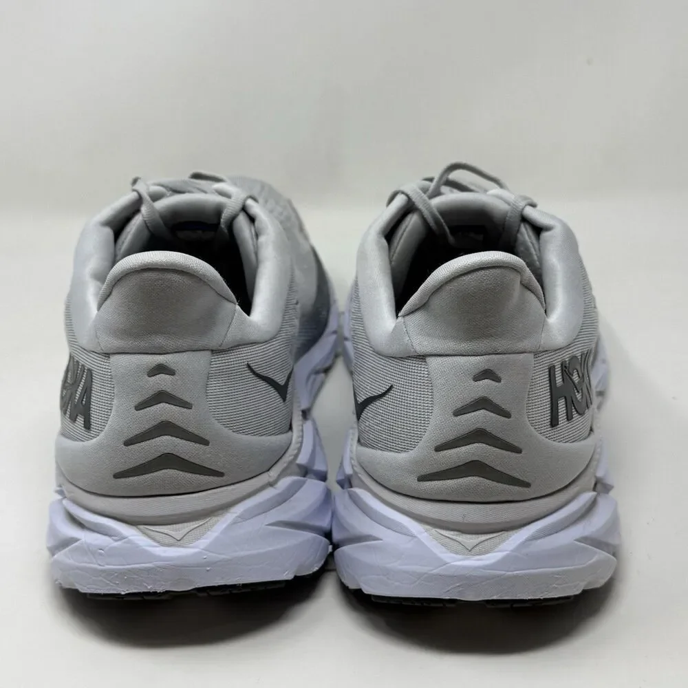 Hoka One One Clifton 8 Shoes Mens 15 2E Wide Lunar Gray Mesh Running Sneakers